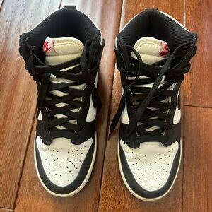 Nike Black and White High-Top Sneakers